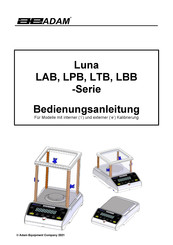Adam Equipment Luna LBB-Serie Bedienungsanleitung