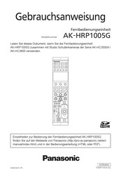 Panasonic AK-HRP1005G Gebrauchsanweisung