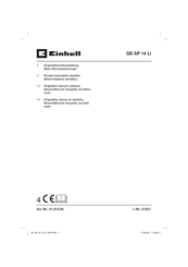 EINHELL GE-SP 18 Li Originalbetriebsanleitung