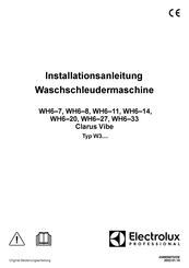 Electrolux PROFESSIONAL WH6-8 Clarus Vibe Installationsanleitung