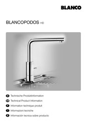 Blanco BLANCOPODOS HD 513482 Technische Produktinformation