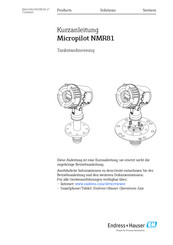 Endress+Hauser Micropilot NMR81 Kurzanleitung