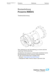 Endress+Hauser Proservo NMS81 Kurzanleitung