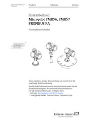Endress+Hauser Micropilot FMR56 PROFIBUS PA Kurzanleitung