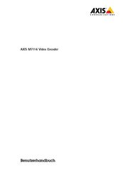 Axis Communications M7116 Benutzerhandbuch