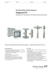 Endress+Hauser Teqwave F Technische Information