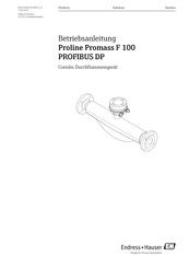 Endress+Hauser Proline Promass A 100 Betriebsanleitung