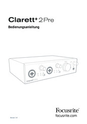 Focusrite clarett 2 pre Bedienungsanleitung