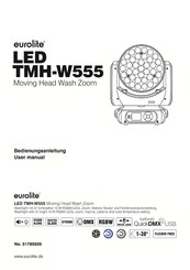 EuroLite LED TMH-W555 Moving Head Wash Zoom Bedienungsanleitung