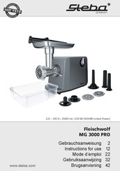 Steba MG 3000 PRO Gebrauchsanweisung