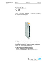 Endress+Hauser RLN22 Kurzanleitung