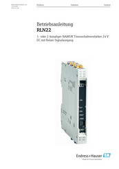Endress+Hauser RNF22 Betriebsanleitung