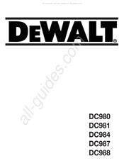 Dewalt DC980 Bedienungsanleitung