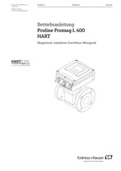 Endress+Hauser Proline Promag L 400 HART Betriebsanleitung