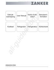 ZANKER KBA22412SK Benutzerinformation