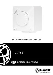 BLAUBERG Ventilatoren CDT1 E Serie Betriebsanleitung