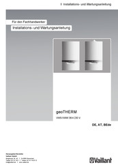 Vaillant geoTHERM VWW 36/4 230 V Installations- Und Wartungsanleitung