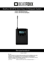 Beatfoxx SD-BP30 Silent Disco V2 Bodypack-System Benutzerhandbuch