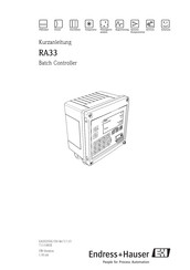 Endress+Hauser EngyCal RA33 Kurzanleitung
