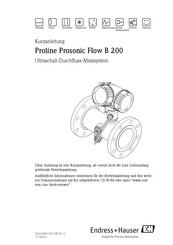 Endress+Hauser Proline Prosonic Flow B 200 Kurzanleitung