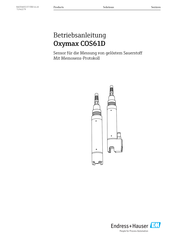 Endress+Hauser Oxymax COS61D Betriebsanleitung
