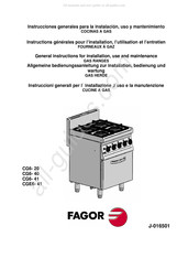 Fagor CG6-40 Bedienungsanleitung Installationsanleitung