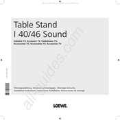 Loewe Table Stand I 40/46 Sound Montageanleitung