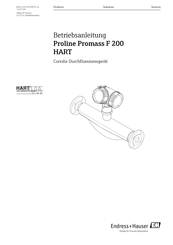 Endress+Hauser Proline Promass F 200 HART Betriebsanleitung