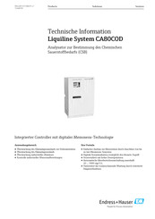 Endress+Hauser Liquiline System CA80COD Technische Information