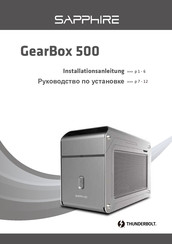 Sapphire GearBox 500 Thunderbolt 3 PULSE RX 6600 XT eGFX Installationsanleitung