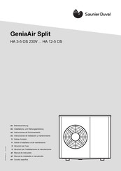 Saunier Duval GeniaAir Split HA 12-5 OS Betriebsanleitung