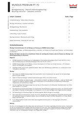 Dorma MUNDUS PREMIUM PT 70 Montageanleitung