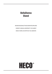 Heco BellaDonna Stand Bedienungsanleitung, Garantie