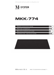 BORETTI M-system MKK-774 Bedienungsanleitung