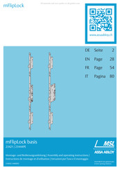 Assa Abloy MSL mFlipLock basis 23421 Montage- Und Bedienungsanleitung