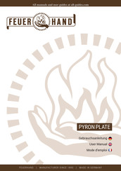 Feuerhand PYRON PLATE Gebrauchsanleitung