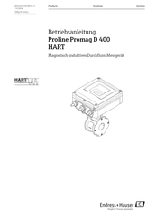Endress+Hauser Proline Promag D 400 HART Betriebsanleitung