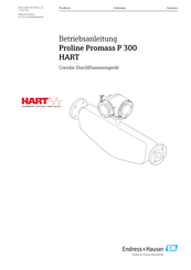 Endress+Hauser Proline Promass P 300 HART Betriebsanleitung