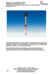 Bühler technologies Nivotemp 61-0-WW Bedienungs- Und Installationsanleitung