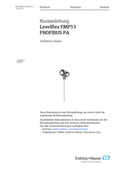 Endress+Hauser Levelflex FMP53 PROFIBUS PA Kurzanleitung