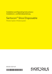 Sartorius Sartocon Slice Disposable Installation Und Betriebsanleitung