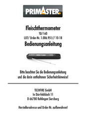PrimAster TQ-T-60 Bedienungsanleitung