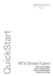 Advance Paris WTX StreamTubes Schnellstartanleitung