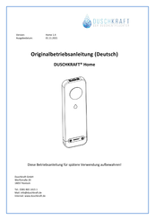 Duschkraft Home Originalbetriebsanleitung