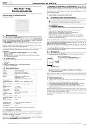 Elsner Elektronik WG AQS/TH gl Technische Daten Und Installationshinweise
