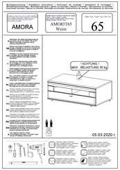 Mca Furniture AMORA AMO83T65 65 Montageanweisung