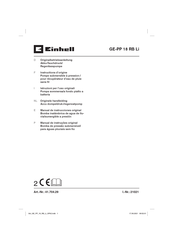 EINHELL GE-PP 18 RB Li Originalbetriebsanleitung