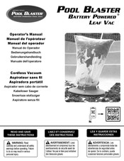 Water Tech Pool Blaster Leaf Vac Bedienungshandbuch