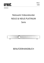 urmet NEIUS Platinum NVR 1098/455 Benutzerhandbuch
