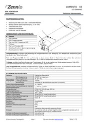 Zennio ZN1DI-RGBX3 Technische Dokumentation